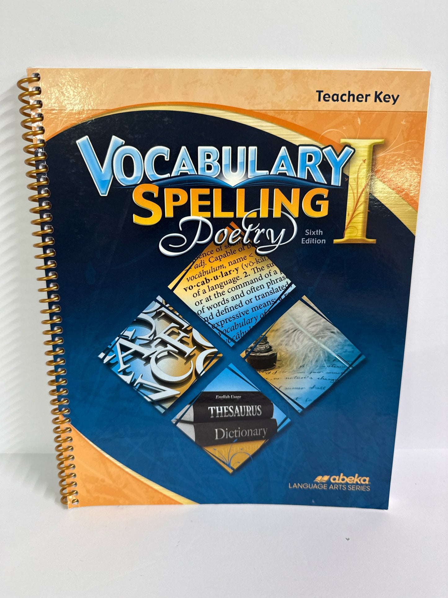 Vocabulary Spelling Poetry I Abeka Teacher Key Pre-Owned Language Textbooks