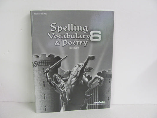 Spelling Vocabulary & Poetry Abeka Test Key Pre-Owned Spelling/Vocabulary Books