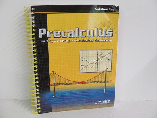 PreCalculus Abeka Solution Key Pre-Owned High School Mathematics Textbooks