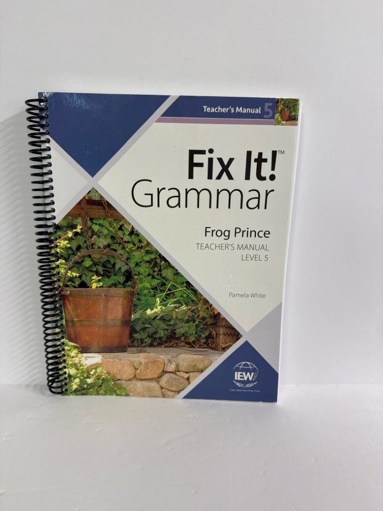 Frog Prince IEW Teacher Manual Pre-Owned Pamela White Fix It Grammar