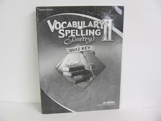 Vocabulary Spelling Poetry II Abeka Quiz Key Pre-Owned Spelling/Vocabulary Books