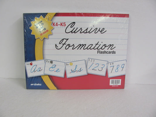 Cursive Formation Flashcards Abeka Cards Pre-Owned Kindergarten Penmanship Books