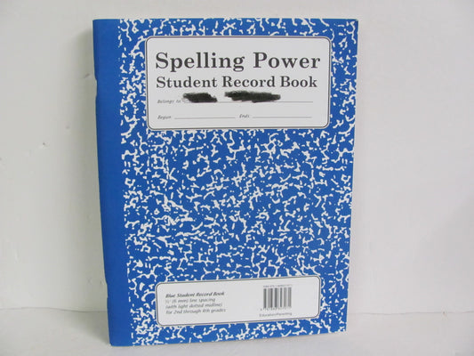 Spelling Power Student Record Book Castlemoyle Spelling/Vocabulary Books