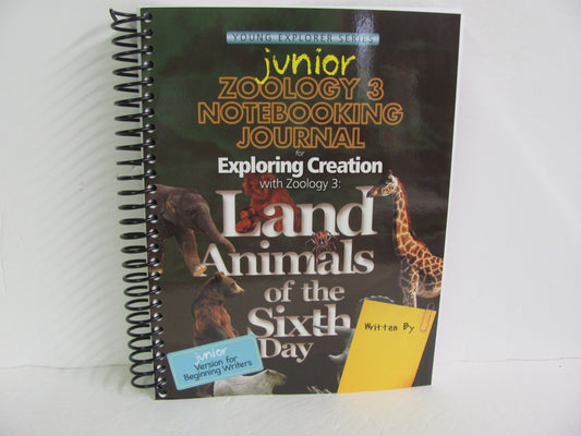 Land Animals of the 6th Day Apologia Notebook  Pre-Owned Science Textbooks