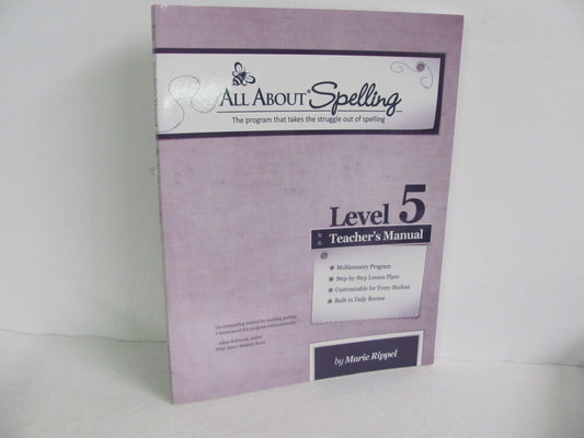 All About Spelling All About Learning Rippel 5th Grade Spelling/Vocabulary Books