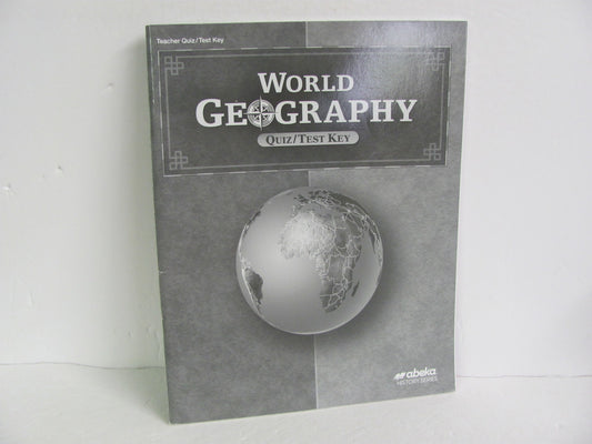 World Geography Abeka Quiz/Test Key  Pre-Owned 9th Grade History Textbooks