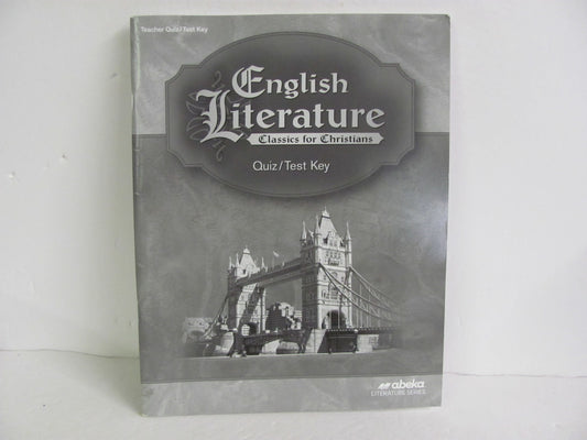English Literature Abeka Quiz/Test Key  Pre-Owned 12th Grade Reading Textbooks