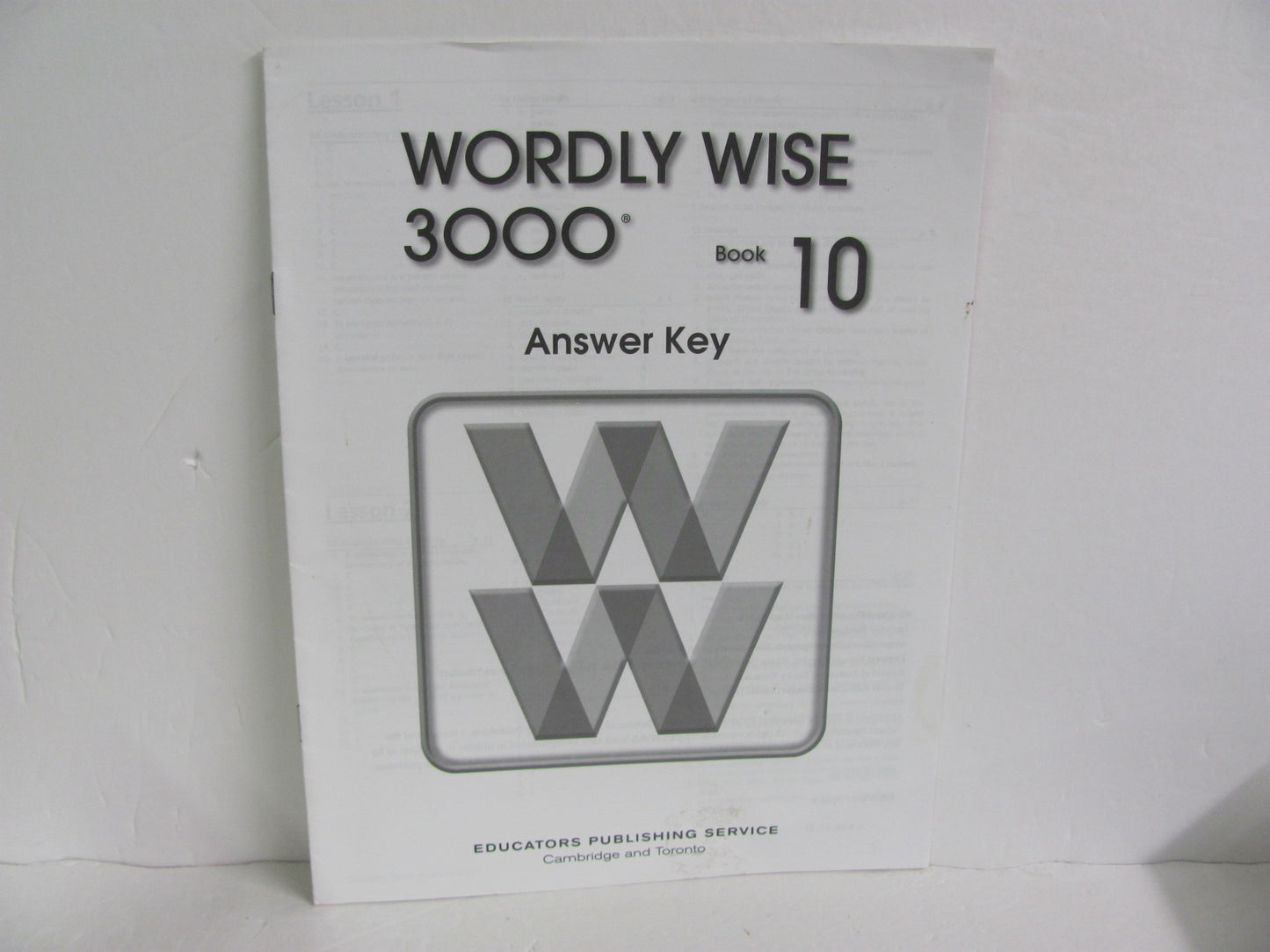 Wordly Wise 3000 EPS Answer Key  Pre-Owned 10th Grade Spelling/Vocabulary Books