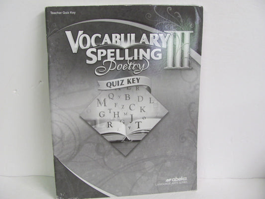 Vocabulary Spelling Poetry III Abeka 9th Grade Spelling/Vocabulary Books