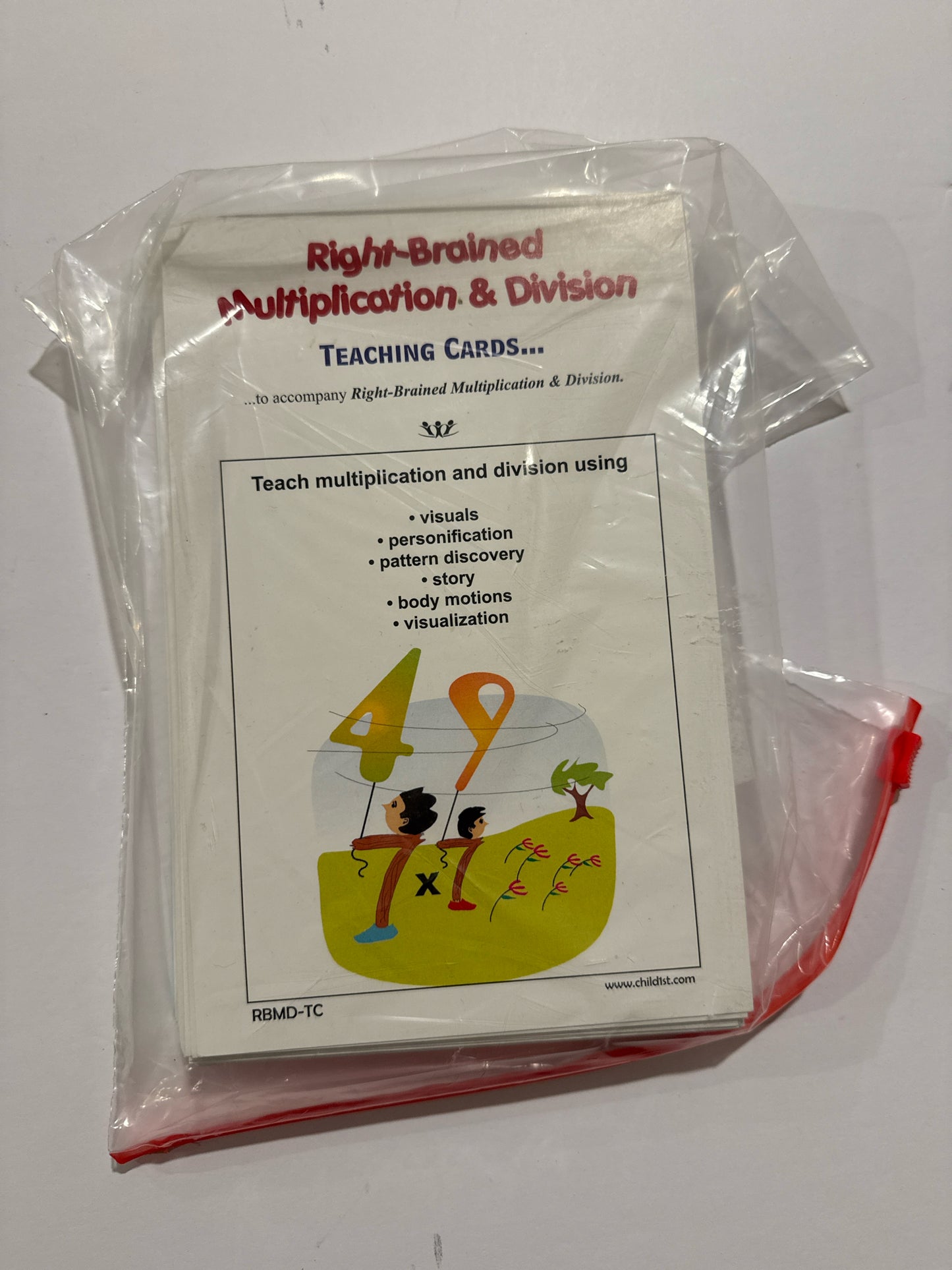 Right-Brained Multiplication & Divi Child 1st Publ Cards Pre-Owned Manipulatives