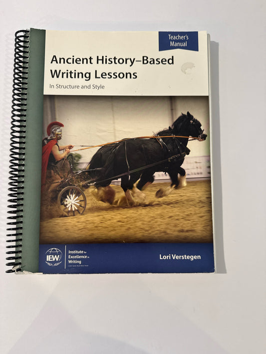 Ancient History Based Writing IEW Verstegen Middle School Creative Writing Books