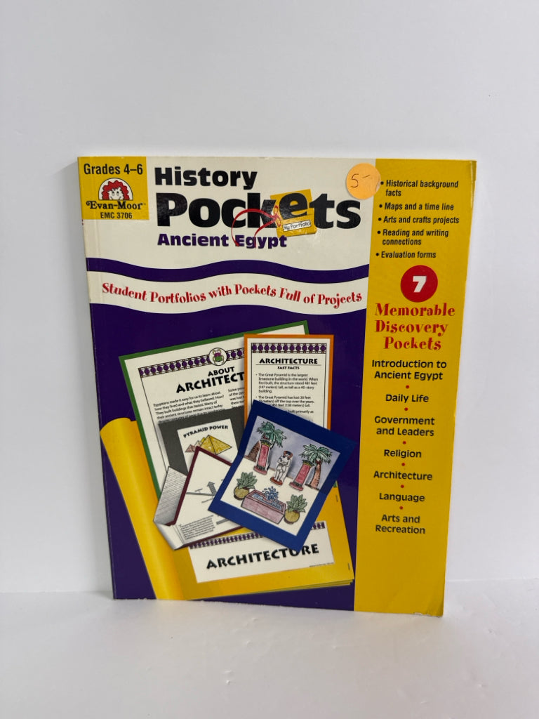 History Pockets Ancient Egypt Evan-Moor Pre-Owned Ancient Egypt/Rome/Greece
