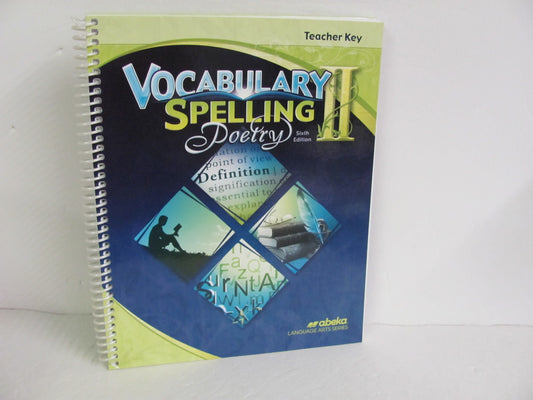 Vocabulary Spelling Poetry II Abeka 8th Grade Spelling/Vocabulary Books