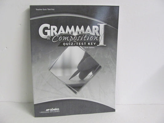 Grammar & Composition 1 Abeka Quiz/Test Key  Pre-Owned Language Textbooks