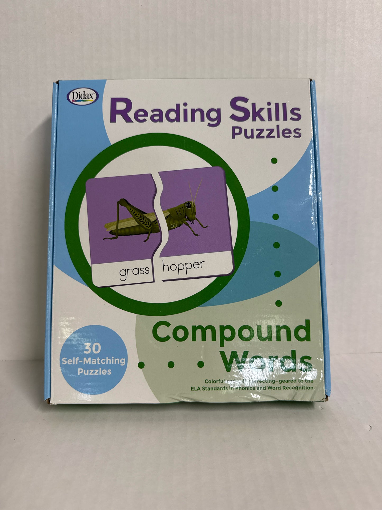 Didax Reading Skills Puzzles: Compound W Puzzle Preowned K4 Early Learning