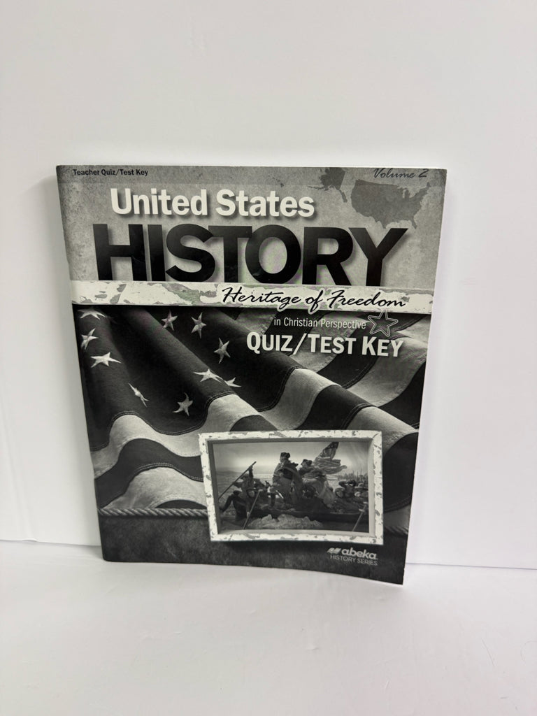 United States History Vol 2 Abeka Quiz/Test Key Pre-Owned History Textbooks