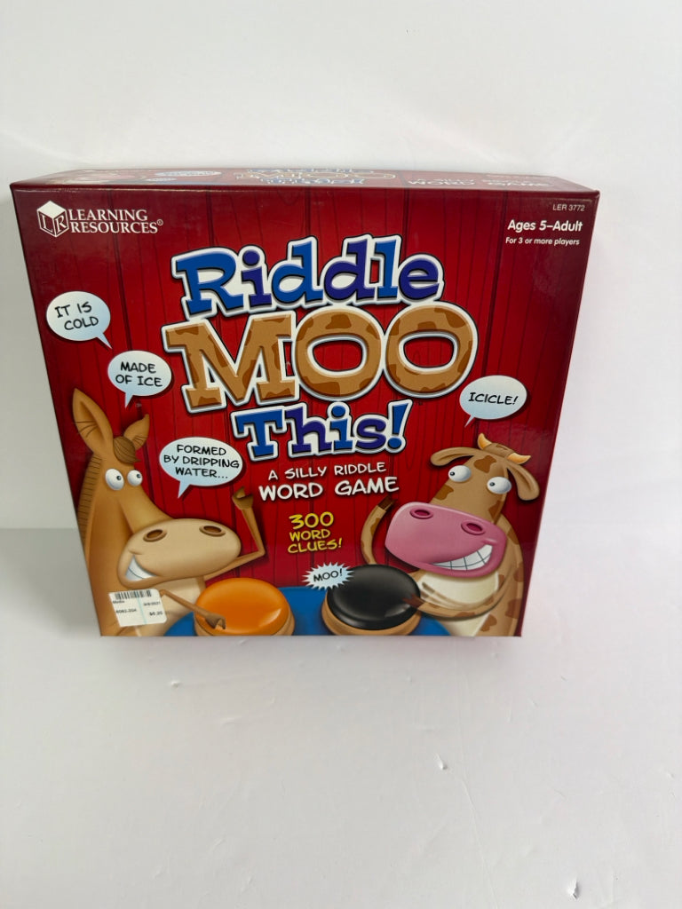 Riddle Moo This Learning Resources Game Pre-Owned Games/Puzzles