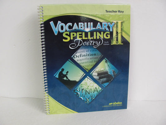 Vocabulary Spelling Poetry II Abeka 8th Grade Spelling/Vocabulary Books