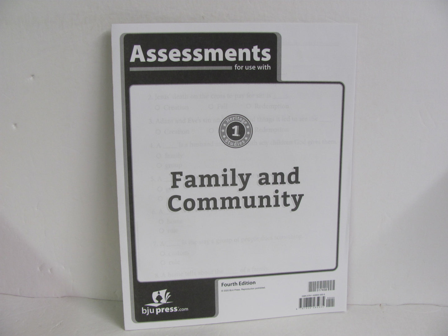 Family and Community BJU Press Assessments Pre-Owned History Textbooks