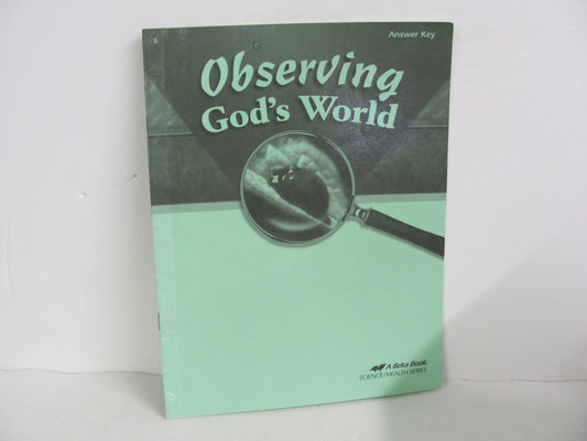 Observing God's World Abeka Answer Key  Pre-Owned 6th Grade Science Textbooks