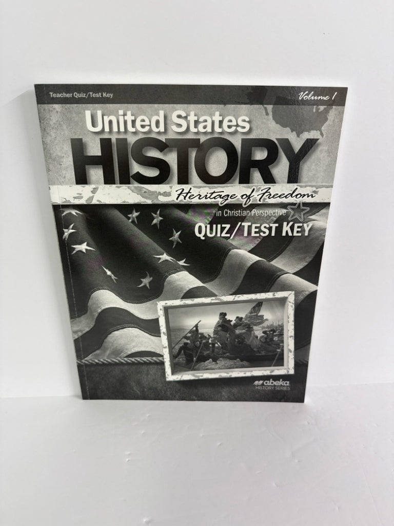 United States History Vol 1 Abeka Quiz/Test Key Pre-Owned History Textbooks