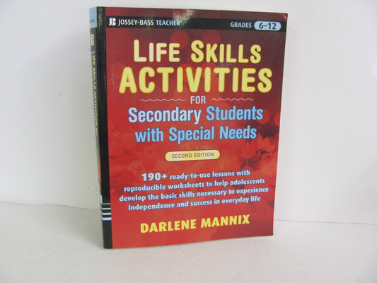 Life Skills Activities- Special Nee Jossey - Bass Pub Mannix Educator Resources