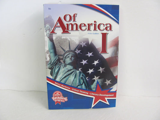 Of America 1 Abeka Student Book Pre-Owned 5th Grade Reading Textbooks