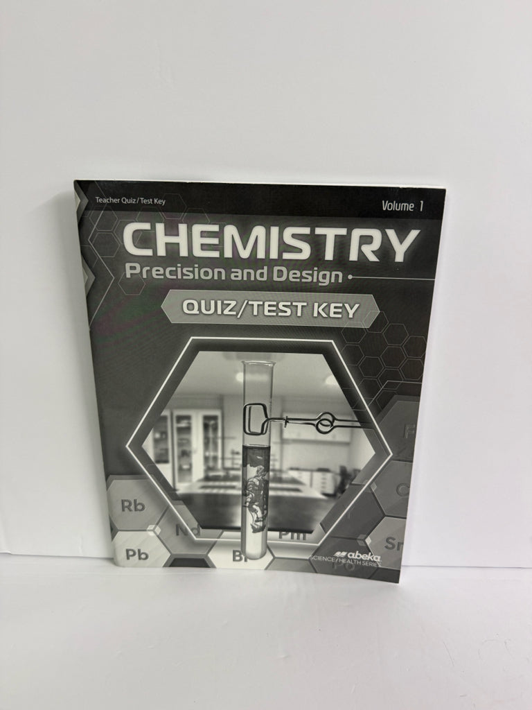 Chemistry Volume 1 Abeka Quiz/Test Key Pre-Owned 11th Grade Science Textbooks