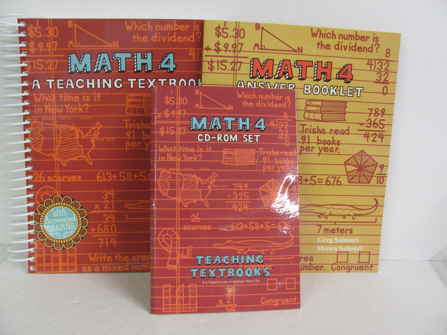 Math 4 Teaching Textbook Set Pre-Owned 4th Grade Mathematics Textbooks