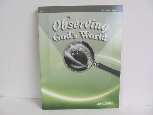 Observing God's World Abeka Answer Key  Pre-Owned 6th Grade Science Textbooks