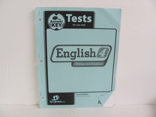 English 4 BJU Press Test Key Pre-Owned 4th Grade Language Textbooks