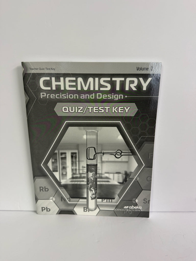 Chemistry Volume 2 Abeka Quiz/Test Key Pre-Owned 11th Grade Science Textbooks