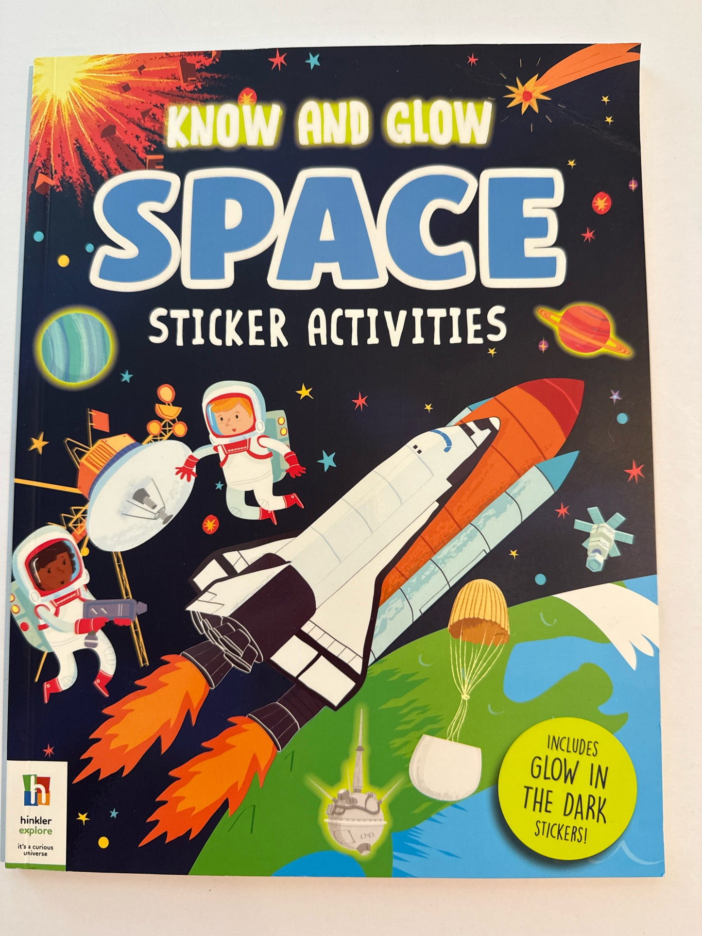 Know and Glow Space Sticker Activit Hinkler Books Space/Astronomy Books