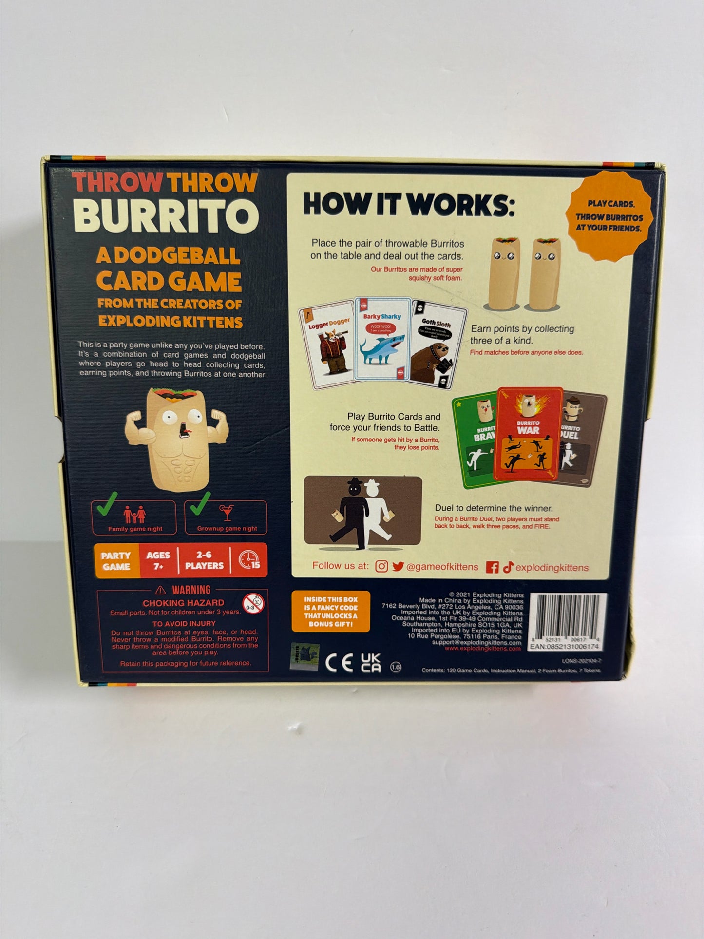 Throw Throw Burrito Exploding Kittens Pre-Owned Games/Puzzles