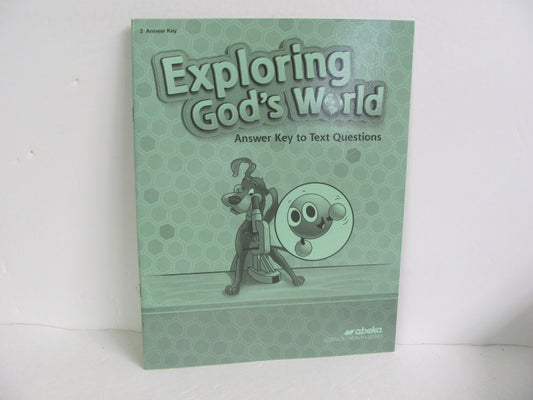 Exploring God's World Abeka Answer Key  Pre-Owned 3rd Grade Science Textbooks