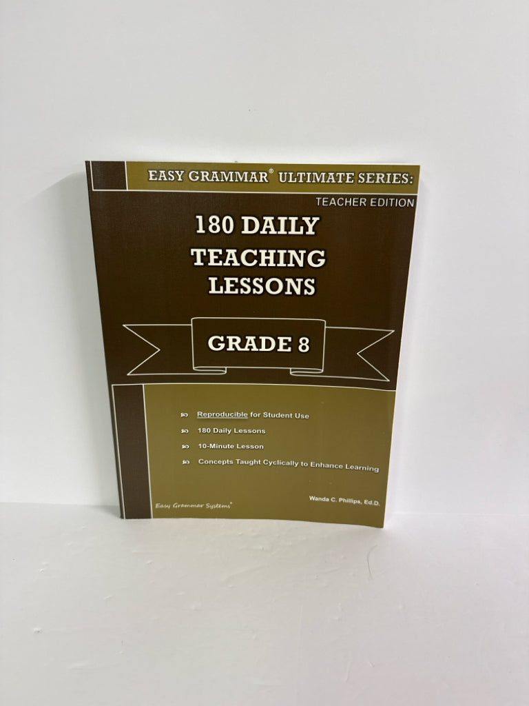 180 Daily Teaching Lessons Easy Grammar Wanda C. Phillips Language Textbooks