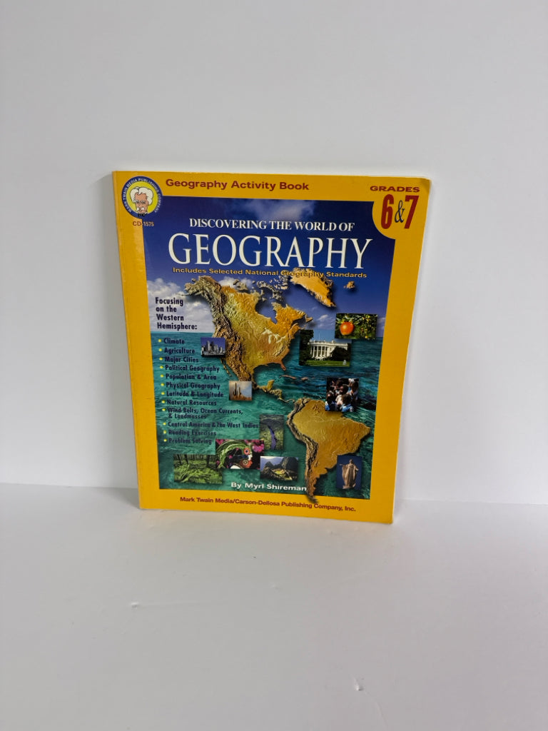 Discovering the World of Geography Carson Dellosa 6th Grade Geography Textbooks