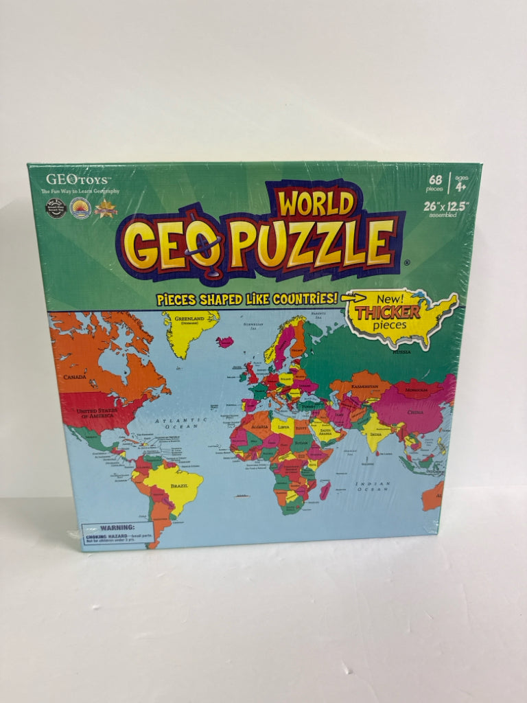 World Geo Puzzle GeoToys Puzzle Preowned Games/Puzzles