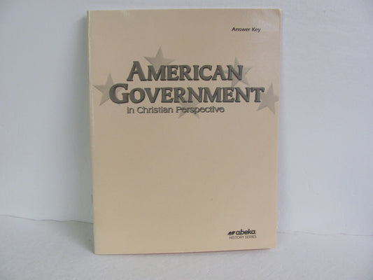 American Government Abeka Answer Key  Pre-Owned 12th Grade History Textbooks