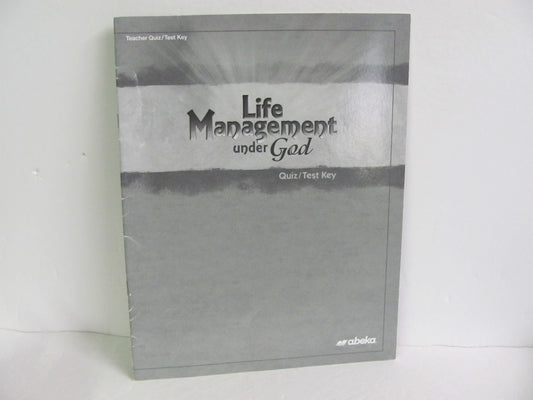 Life Management Under God Abeka Quiz/Test Key  Pre-Owned Bible Textbooks
