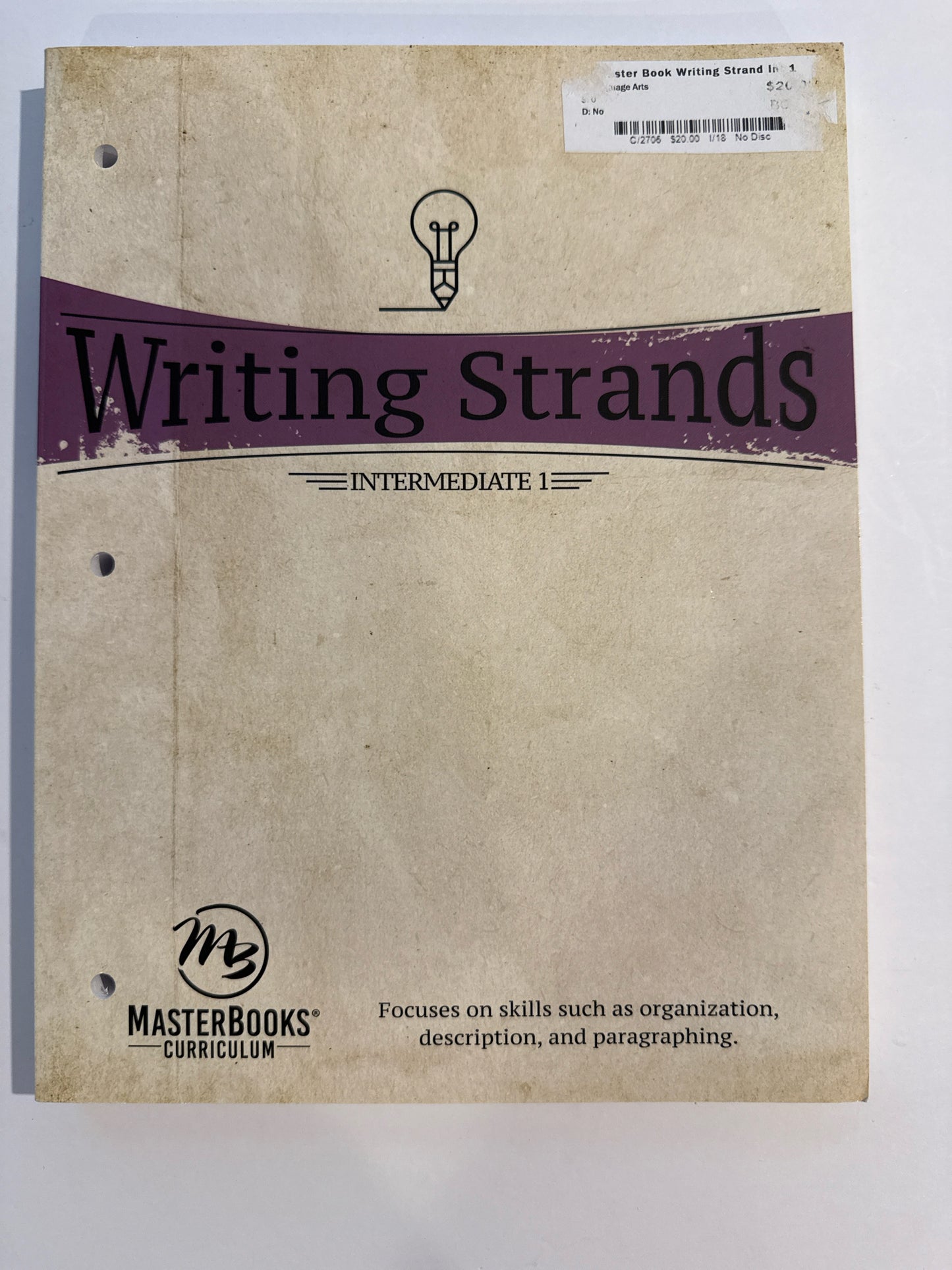 Writing Strands Intermediate 1 Master Books Student Workbook Writing Books