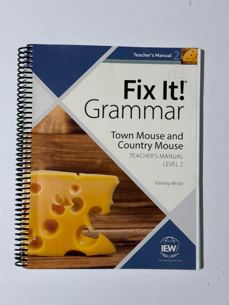 Town Mouse and Country Mouse IEW Teacher Manual Pre-Owned Fix It Grammar