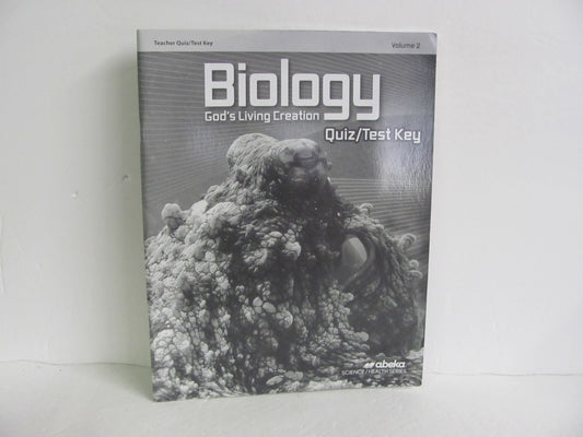 Biology Vol 2 Abeka Quiz/Test Key  Pre-Owned 10th Grade Science Textbooks