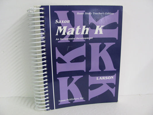 Math K Saxon Teacher Edition  Pre-Owned Larson Mathematics Textbooks