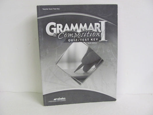 Grammar & Composition 1 Abeka Quiz/Test Key  Pre-Owned Language Textbooks