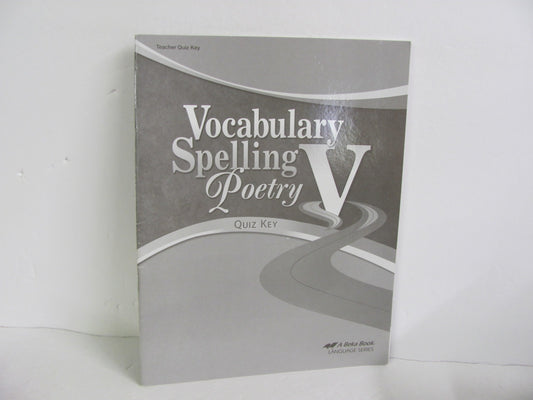 Vocabulary Spelling Poetry V Abeka Quiz Key Pre-Owned Spelling/Vocabulary Books