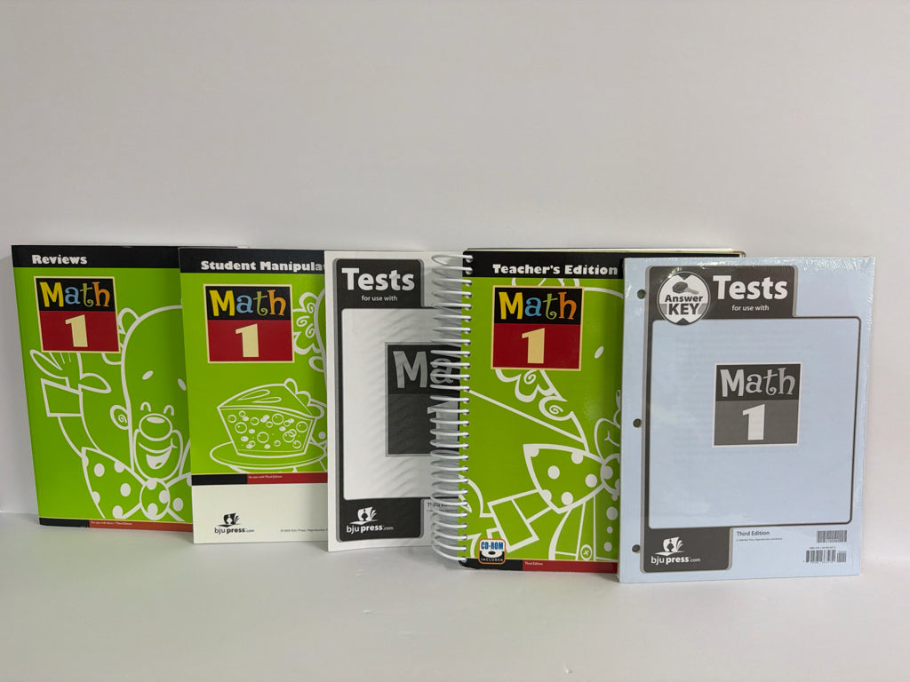 Math 1 BJU Press Set Pre-Owned 1st Grade Mathematics Textbooks
