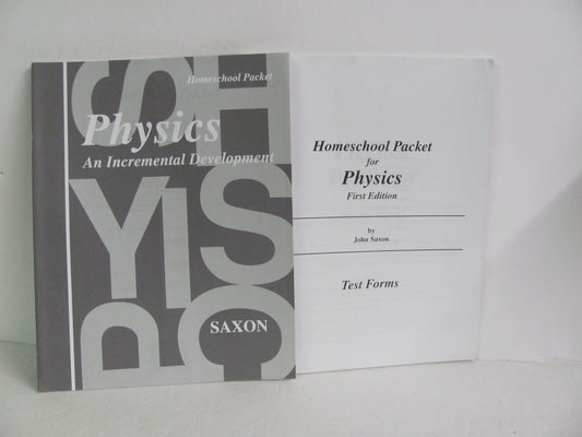 Physics Saxon Answer Key/Tests  Pre-Owned High School Mathematics Textbooks