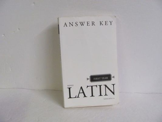 Henle Latin First Year Loyola Answer Key  Pre-Owned High School Latin Books