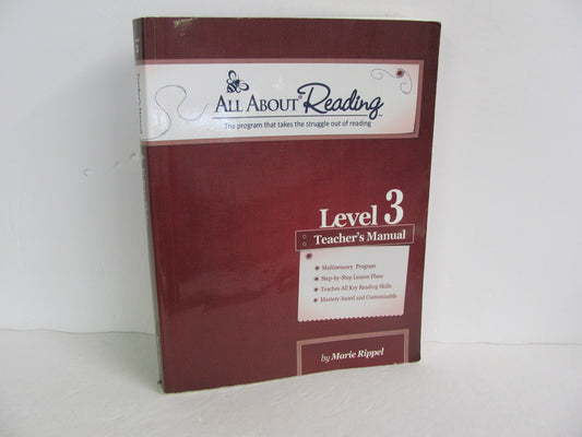 All About Reading Lev 3 All About Learning Rippel 3rd Grade Reading Textbooks